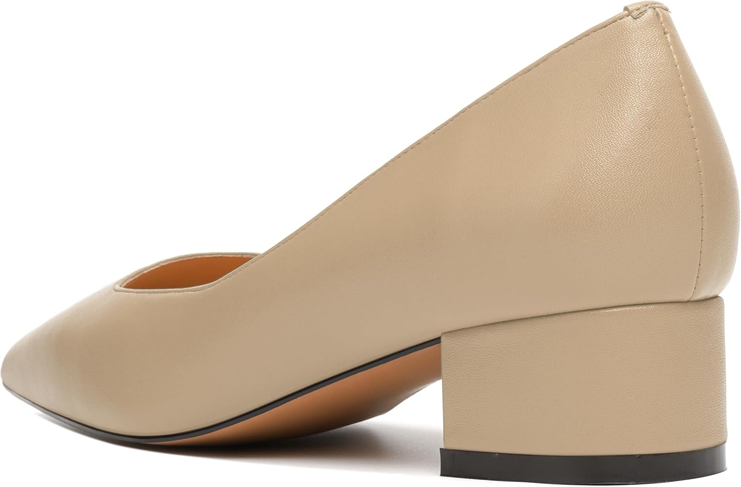 JUSTDANNI Womens Slip On Dress Stylish Wedding Square Toe Matte Block Low Heel Pumps Shoes 1.5 Inch - Image 7