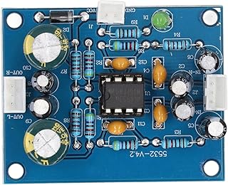 Audio Preamplifier Module, NE5532 Chip Audio Preamplifier Board for Replacement, Ensuring Good Amplification Effect, High Quality Design, Controls