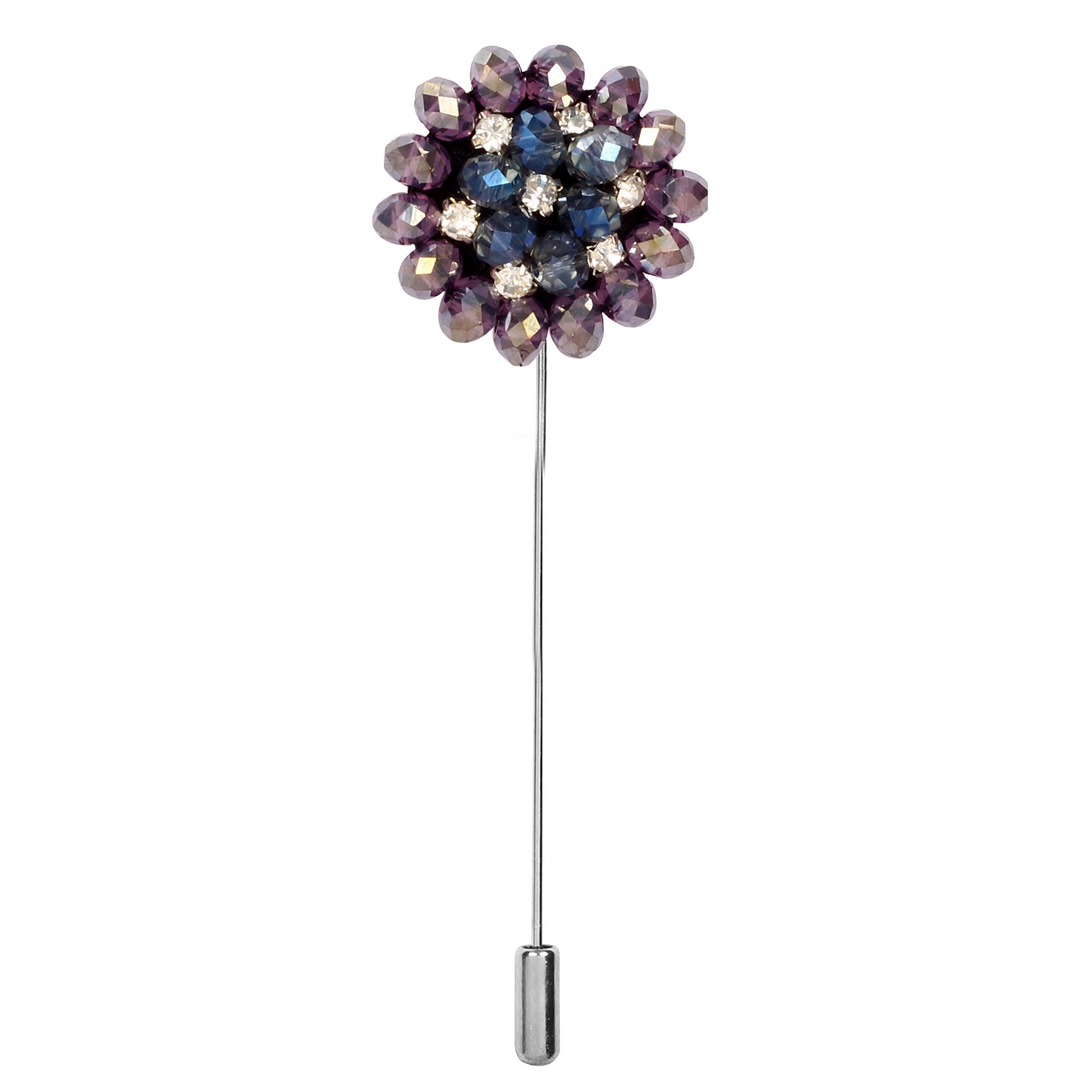 Peluche Stone Flower - Grey Colored Brooch/Lapel Pin for Men (B0786926GZ) Amazon Price History, Amazon Price Tracker