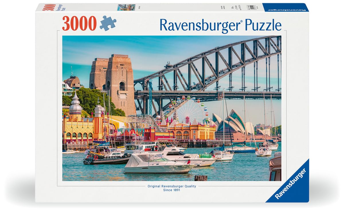 Ravensburger-Puzzle Adulte 3000 pièces-Au Coeur de Sydney-Adultes et Enfants à partir de 14 Ans-Puzzle de qualité supérieure fabriqué en Europe-Destination de voaye-Évasion-12001419