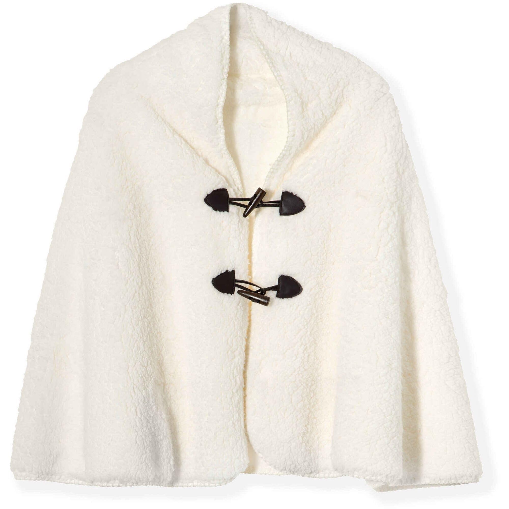 メゾンドルチェ teddy poncho Poncho Feminino em Sherpa Lisa Jolitex Cru Adulto 100% Poliéster