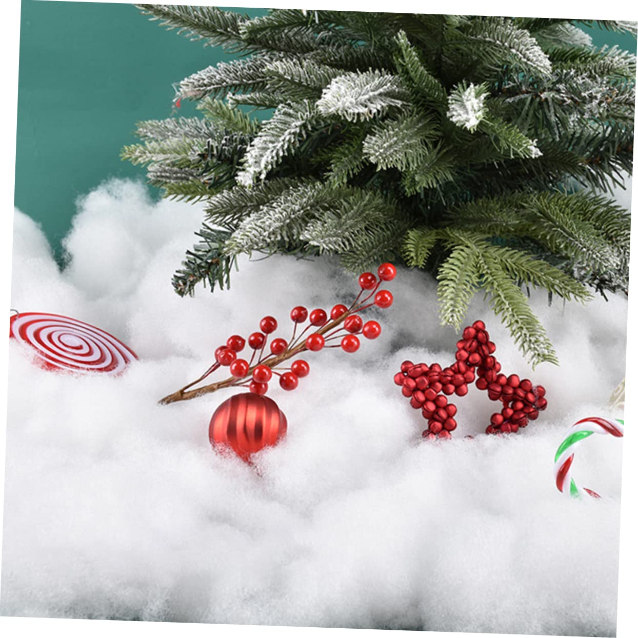 Zerodeko 4 Piezas de Nieve decoración de Nieve Falsa Gafas de Navidad de Pueblo navideño navideña Accesorios de Pueblo navideño Falsa la Mascota