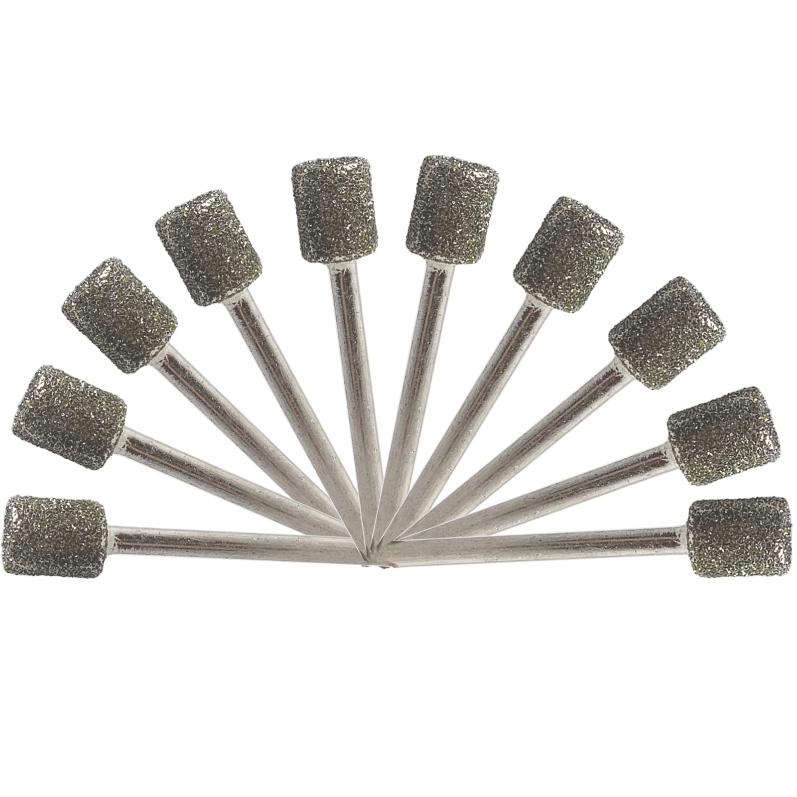 60 Grit Cylinder Diamond Grinding Burrs, 1/8