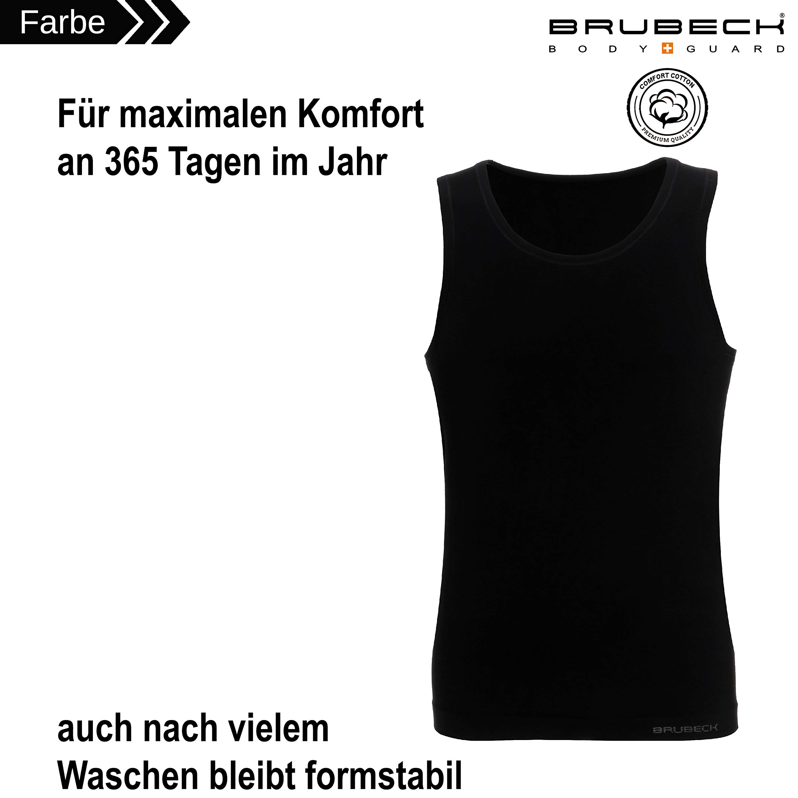 BRUBECK Męski podkoszulek | koszulka bez rękawów | oddychająca koszulka bez rękawów | top pod pachami | bezszwowa koszulka bez rękawów | tank top męski | 55% bawełna | TA00540A