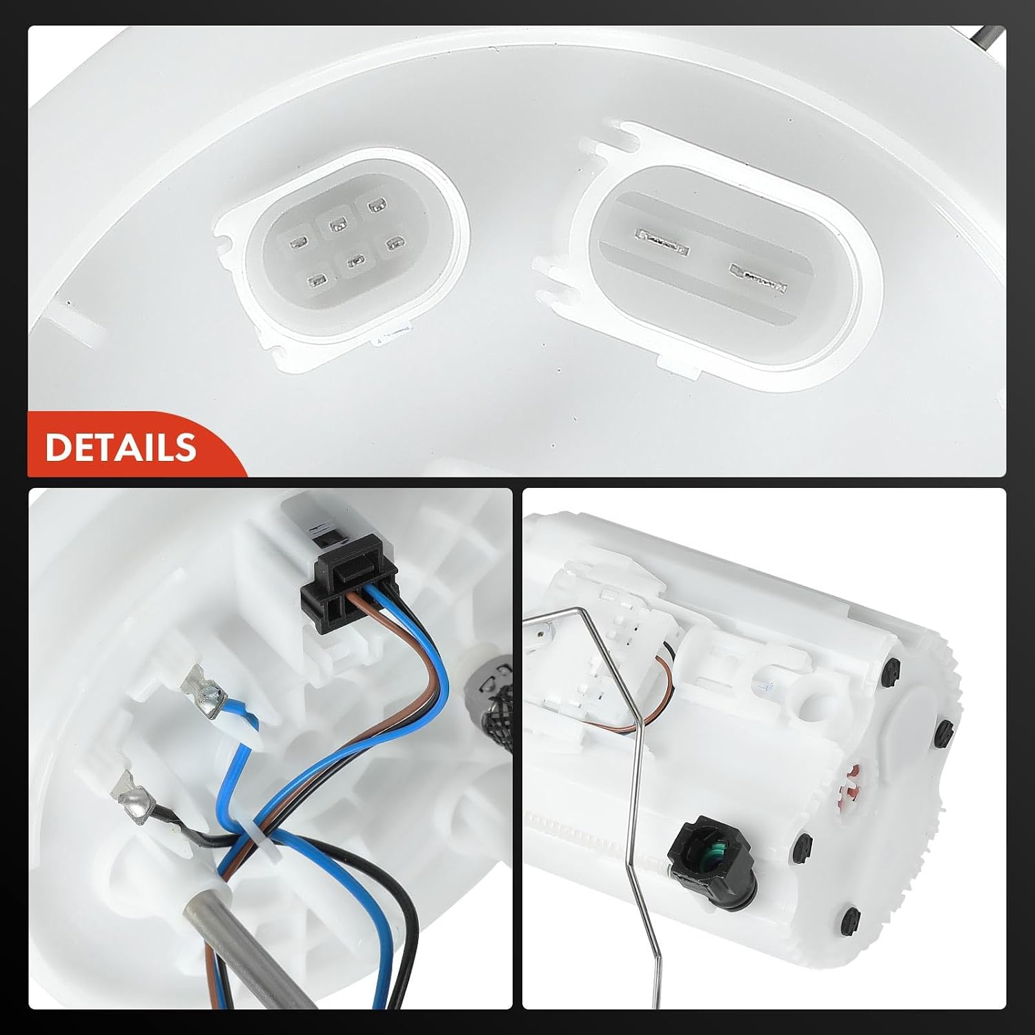 A-Premium Electric Fuel Pump Module Assembly Compatible with Volkswagen Tiguan 2018-2022 & Audi Q3 2019-2021, 1.4L 2.0L, With 2 Connectors, 6 pins & 2 pins