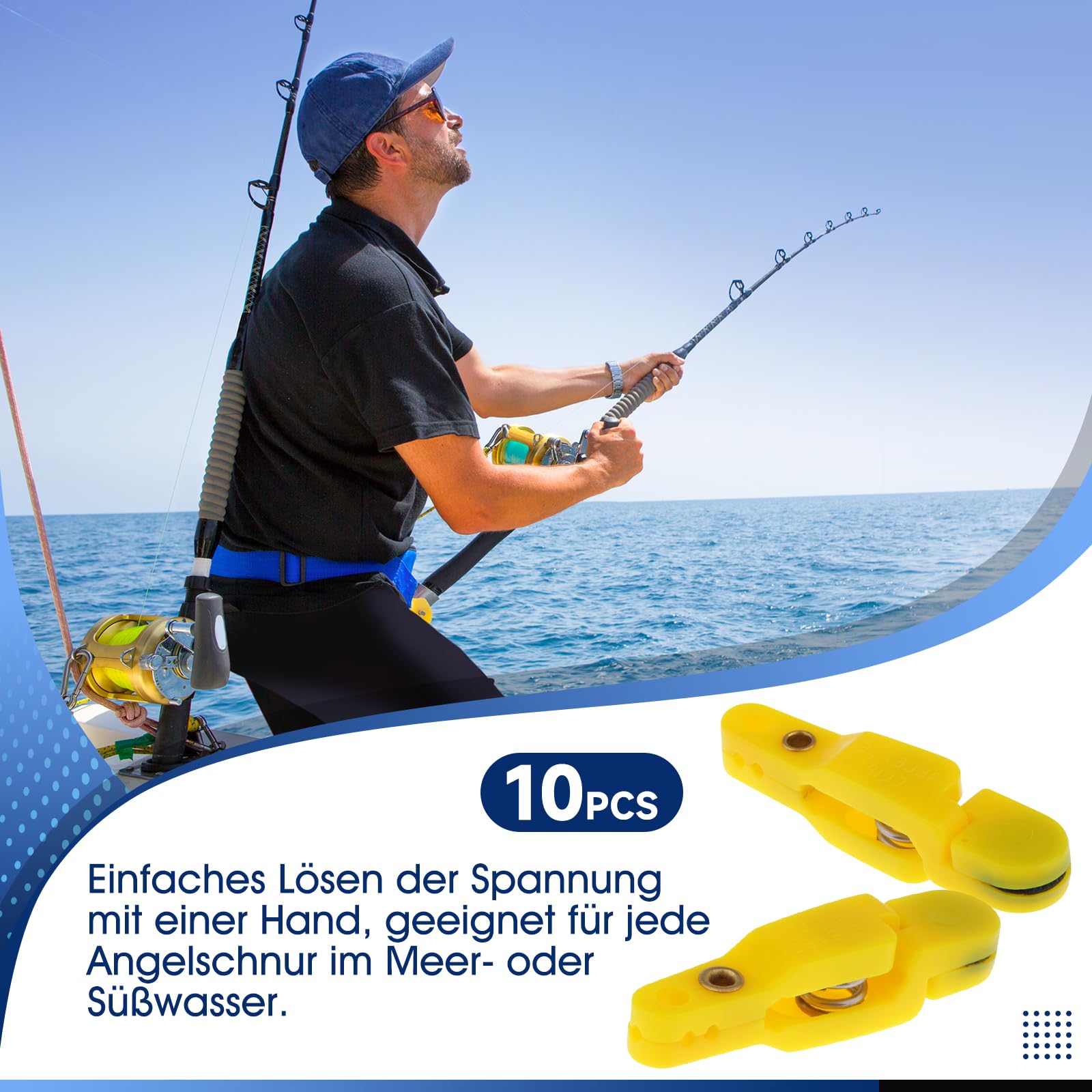Baoblaze Release Clip Schleppangeln Einstellbare Spannung - .1,9