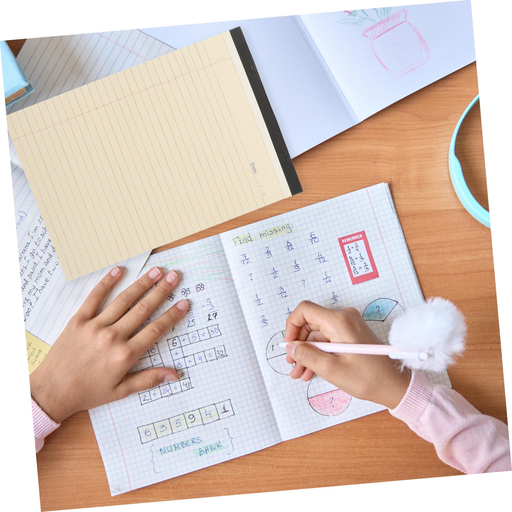 Cuaderno de Notas Legal A4 Beige de Papel, 4 Piezas para Oficina | Hojas Rasgables, Planificación y Tareas, Papel Grueso, Fácil de Guardar