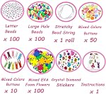 3000Pcs Arts and Crafts Supplies for Kids Crafts for Girls 8-12 Craft Kit with Pipe Cleaners Beads Crafts for Kids DIY School Supplies Set Crafting Box for Girls Boys Age 4-6, 6-8, 8-12 years Gifts