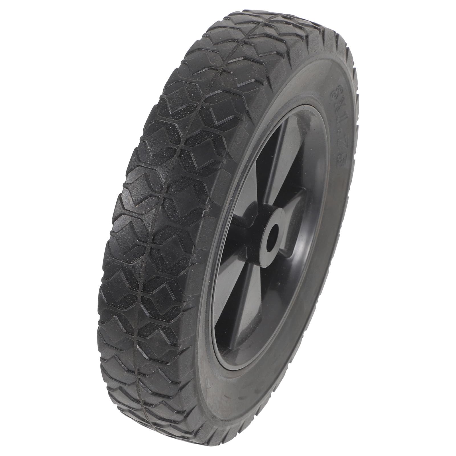 NUOBESTY Rueda de Goma Duradera para Carro de Jardín y Cortacésped, Reemplazo Fácil de Instalar para Ruedas Giratorias de Carrito y Wagon Negro