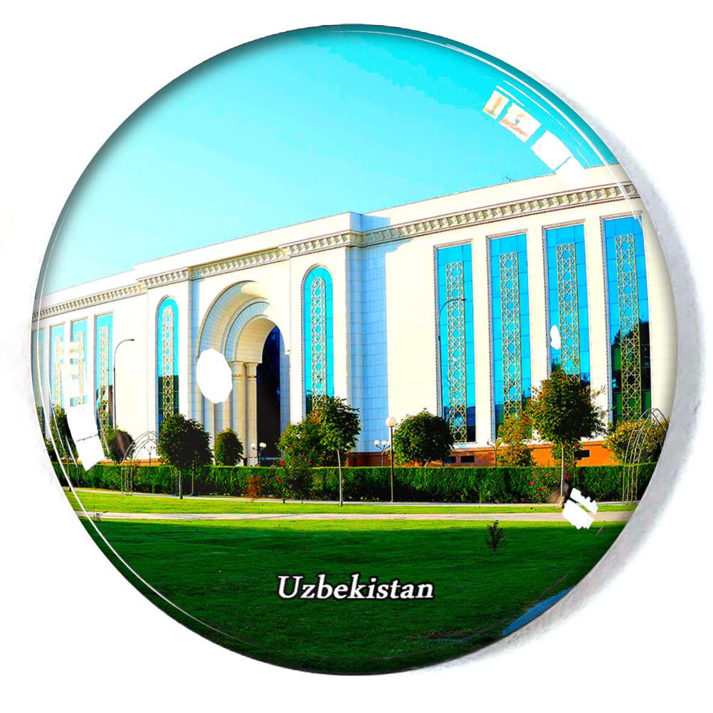 Uzbekistan Fridge Magnet Refrigerator Freezer Magnet Souvenir Decoration Magnet Sticker Glass Crafts