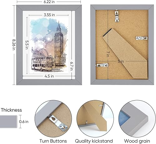 Miniatura 4 de Nacial Portarretratos de 11 x 14 pulgadas, juego de 4 portarretratos negros para fotos de 8 x 10 pulgadas con paspartú, para fotos de 11 x 14