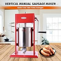 Vista 21 de Hakka 15 Pound Sausage Stuffer 2 Speed Stainless Steel Vertical Sausage Maker by HAKKA BROTHER