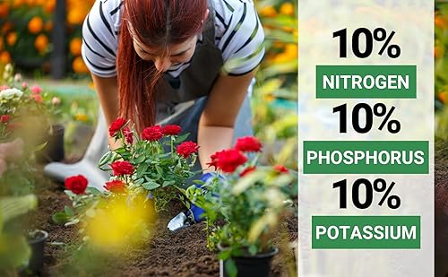 Miniatura 4 de 10-10-10 Fertilizante profesional multiusos para plantas de jardinería en interiores y exteriores fertilizante premium para arbustos, árboles,