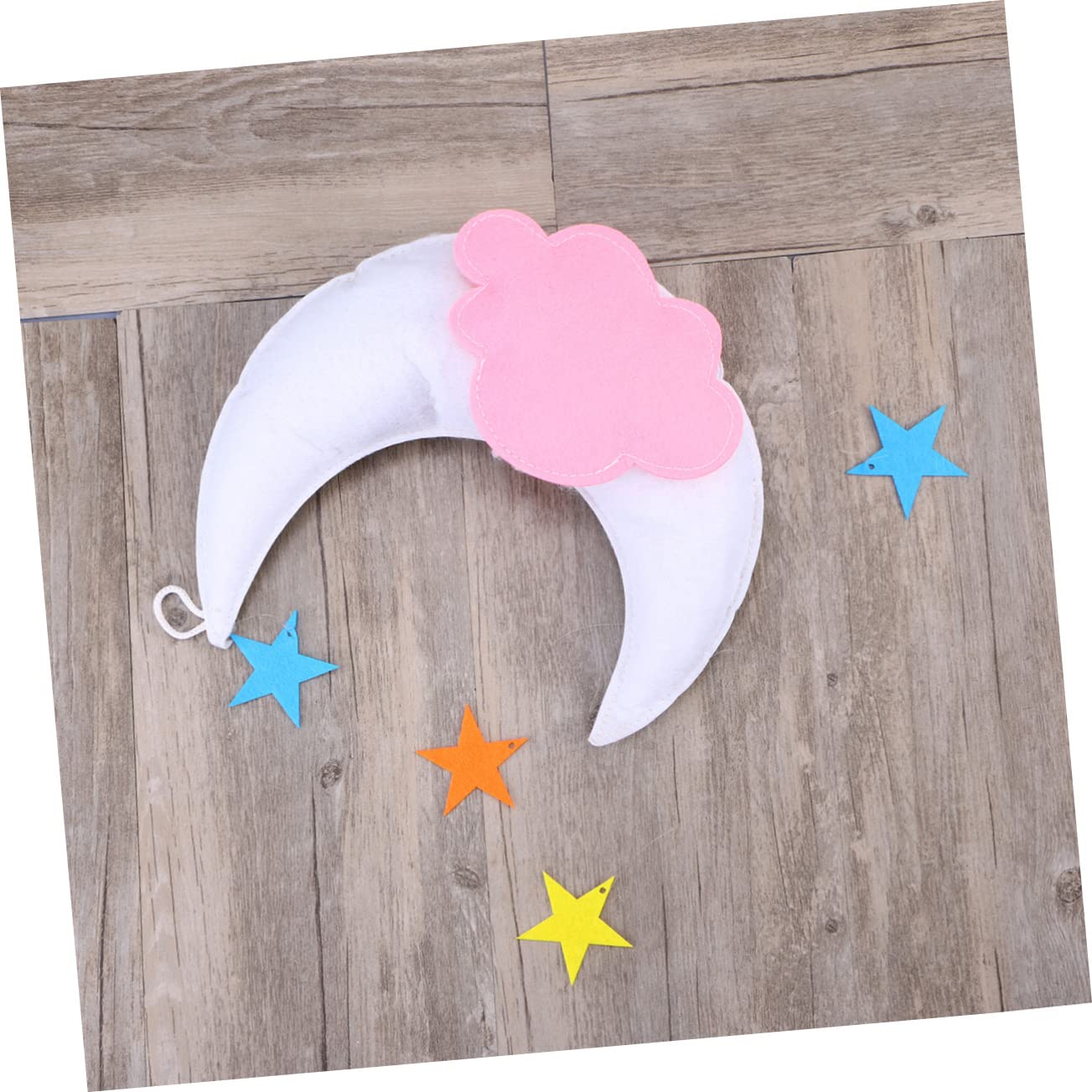 MAGICLULU 2 Piezas Decoración Musical Nube Estrella Móvil Cuna De Niño Teléfono Inteligente Nubes Colgando Decoraciones Móvil De Cuna Estrellas Cuna De Juguete Cuna Móvil Las Nubes