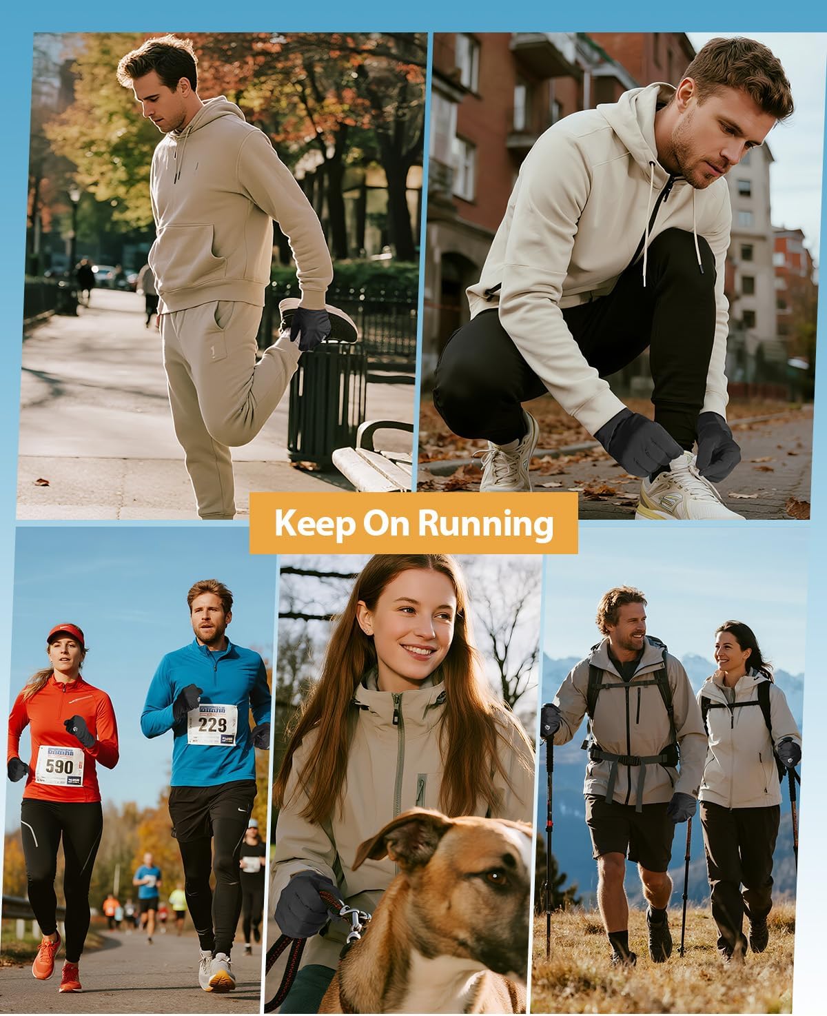 RIGWARL Lightweight Running Gloves Men Women with Watch Window, Touchscreen Anti-Slip Convertible Flip Top Running Mittens - Image 6