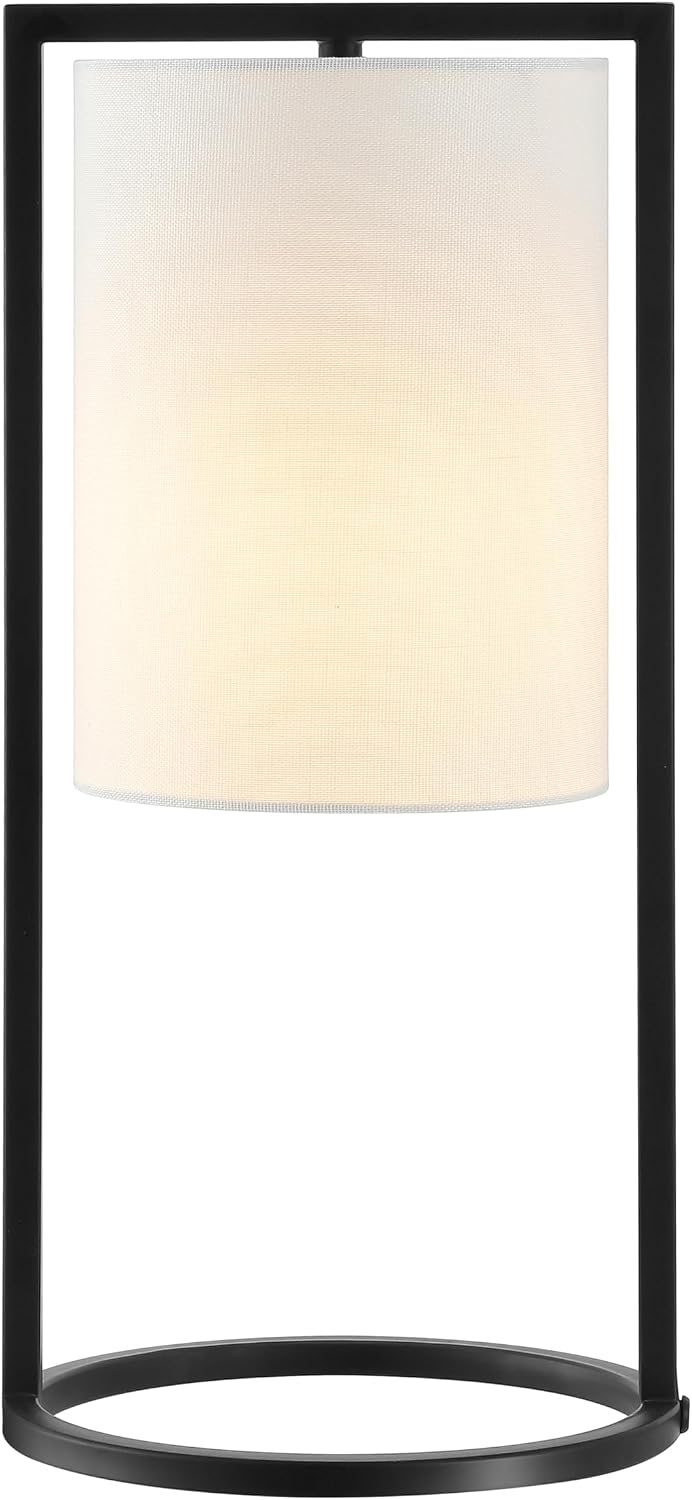SAFAVIEH Lighting Collection Tamiko Modern Black 18-inch Table Lamp, Ideal for Living Room, Bedroom, Nightstand, Home Office, Dorm (LED Bulb Included)