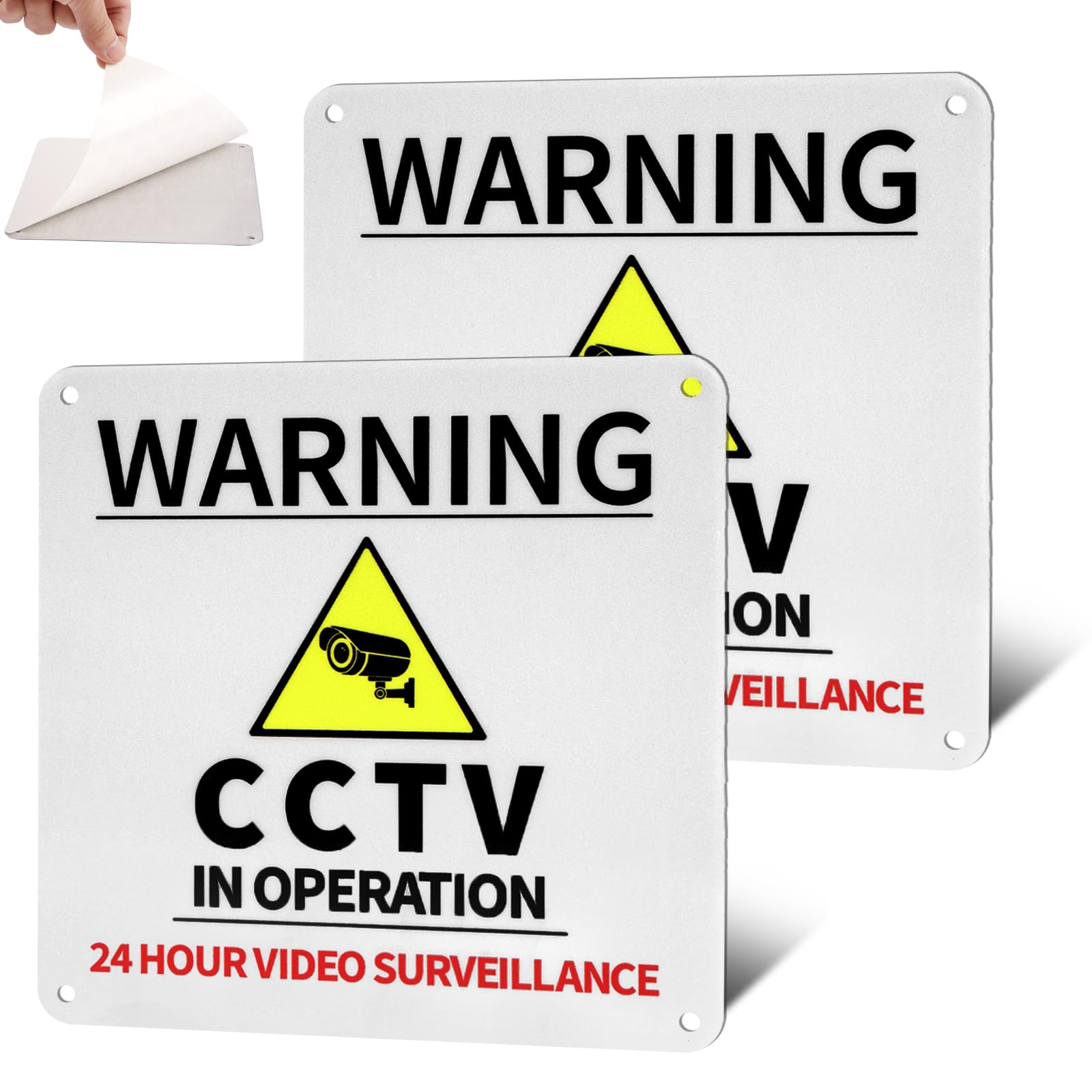 Aluminium CCTV in Operation Sign,Pre-drilled&Self-Adhesive CCTV Sign