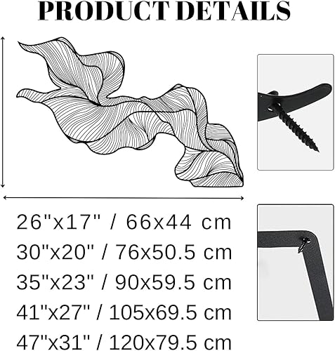 Miniatura 3 de Arte abstracto de pared de metal, arte de pared de líneas de metal, decoración moderna de pared de metal, arte moderno de pared de metal, decoración