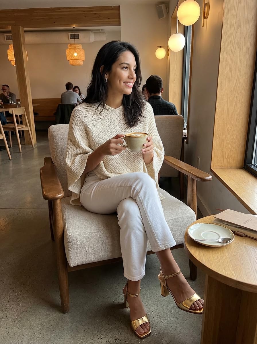 Women’s Strappy Heeled Sandals Block Heel Open Toe Sandals Ankle Strap Dress Heels for Casual Wedding Party - Image 7