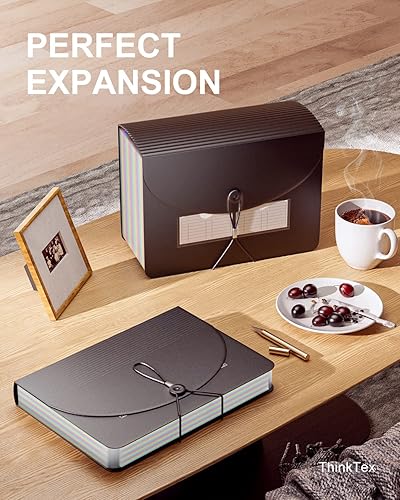 Miniatura 4 de Carpetas de archivos expandibles de 26 bolsillos y carpetas colgantes de plástico