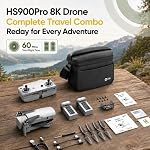 Holy Stone HS900Pro 4K GPS Drone, 3-Axis Gimbal, sous 249g | 48MP/8K photos, 4K/30fps vidéo, 10KM transmission, 60-min vol, GPS retour, AI QuickShots pour les créateurs de voyages