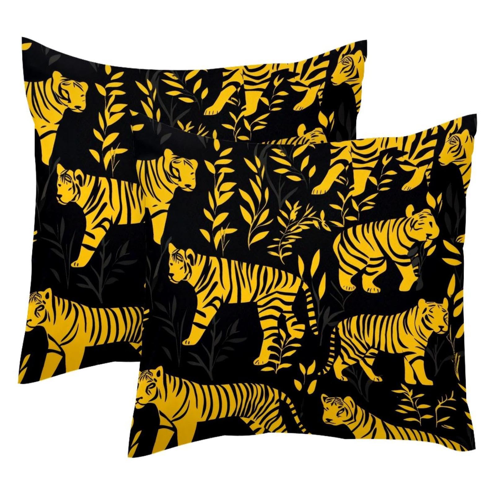 Housse coussin velours tigre 50x50 cm pour rénover votre intérieur