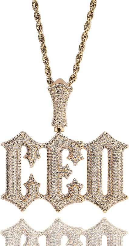 Ciondolo con lettera personalizzata Collana con nome iniziale personalizzata Diamanti colorati Ciondolo con catena con nome Collana con nome con lettera ghiacciata Gioielli hip-hop per uomo donna
