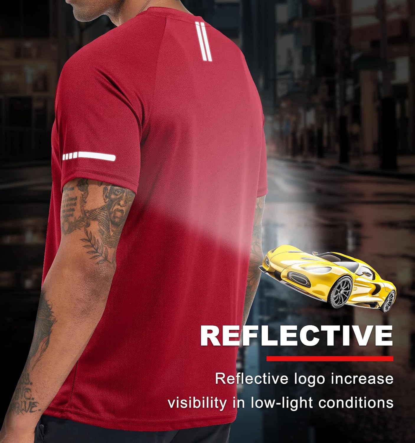Holure Men's Quick-Dry Sportswear T-Shirts,4/6 Pack Moisture Wicking Gym Tops for Training & Workout,Short Sleeve Tees