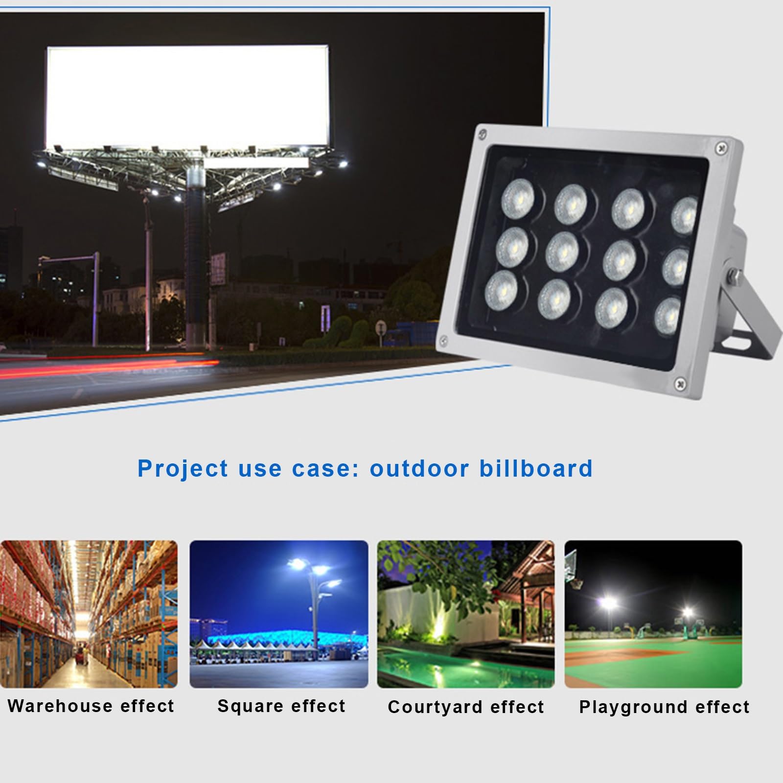 Faretto LED Esterno 12W, Proiettore LED Ultra Luminoso Impermeabile, Foco LED Per Corridoi Da Giardino Illuminazione Per Interni Esterni