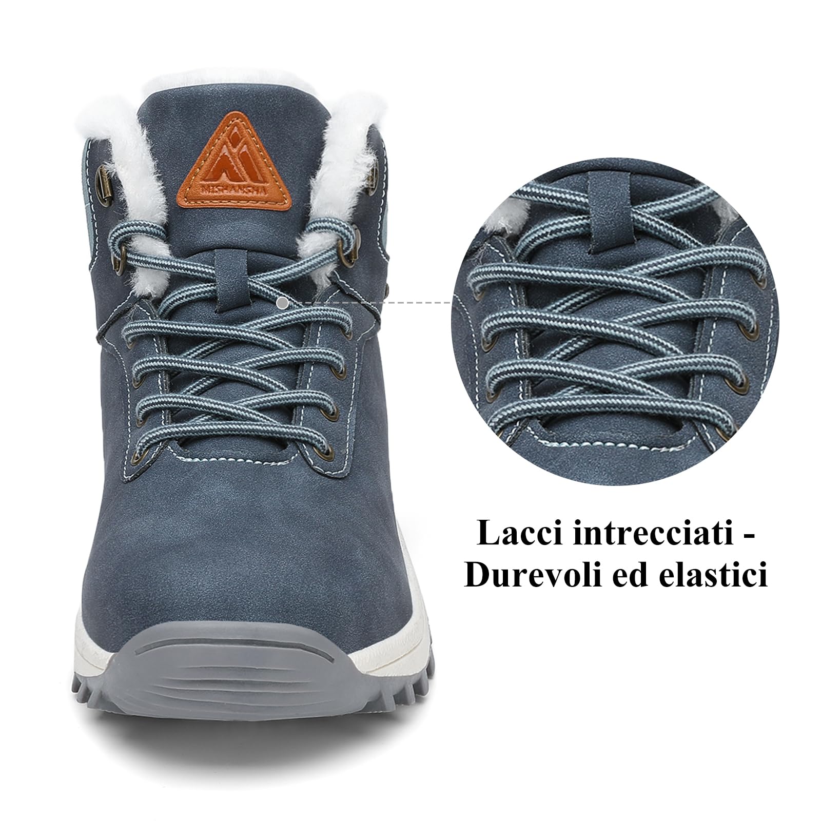 Pastaza Stivali da Neve Uomo Donna Trekking Scarpe Inverno Impermeabili Outdoor Pelliccia Sneakers