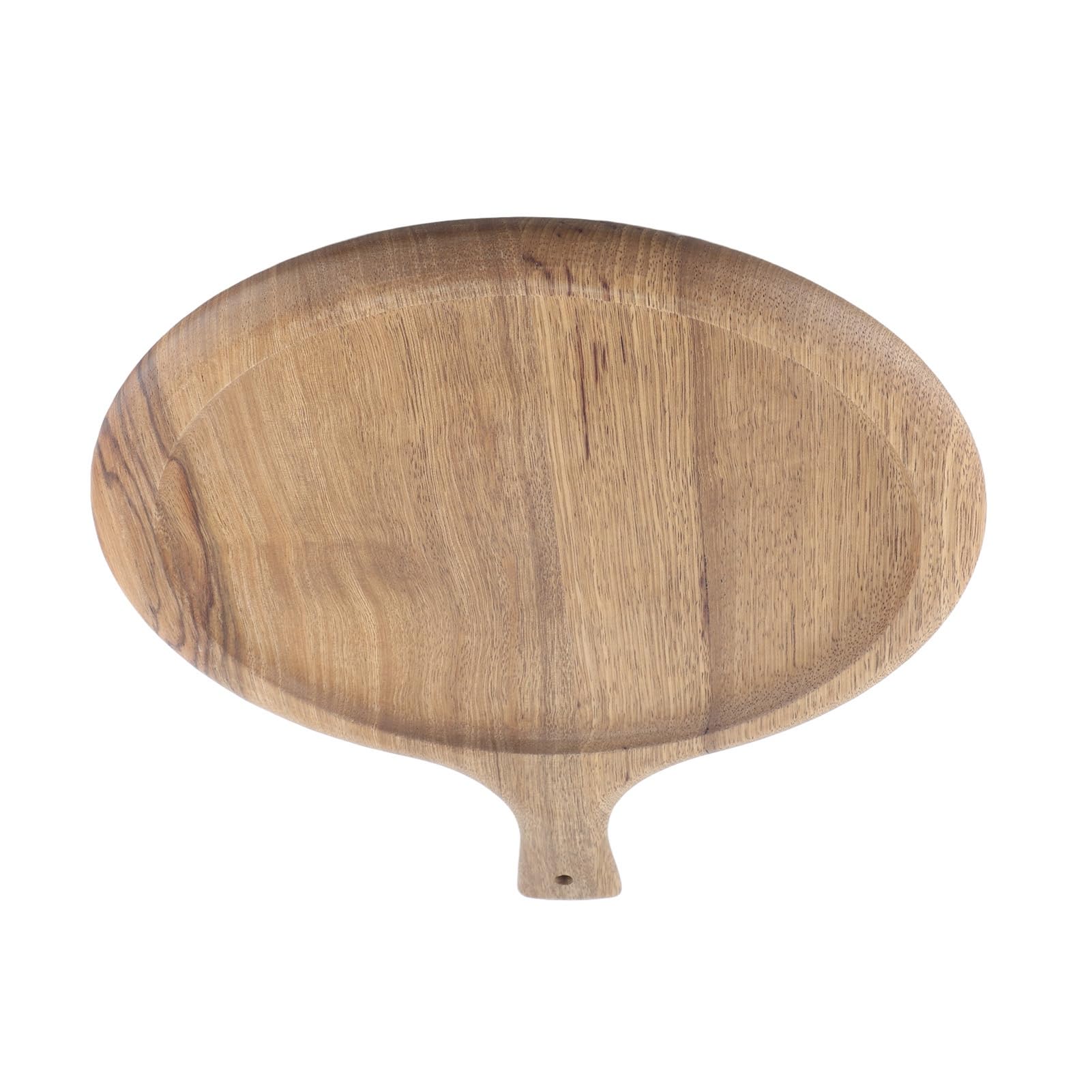 Pizzablech aus Holz, rundes Pizzabrett mit Griff, Schneidebrett, Backgeschirr, Küchen-Backutensilien zum Servieren von Pizza, Sushi, Desserts, Snacks in Restaurants, Cafés und