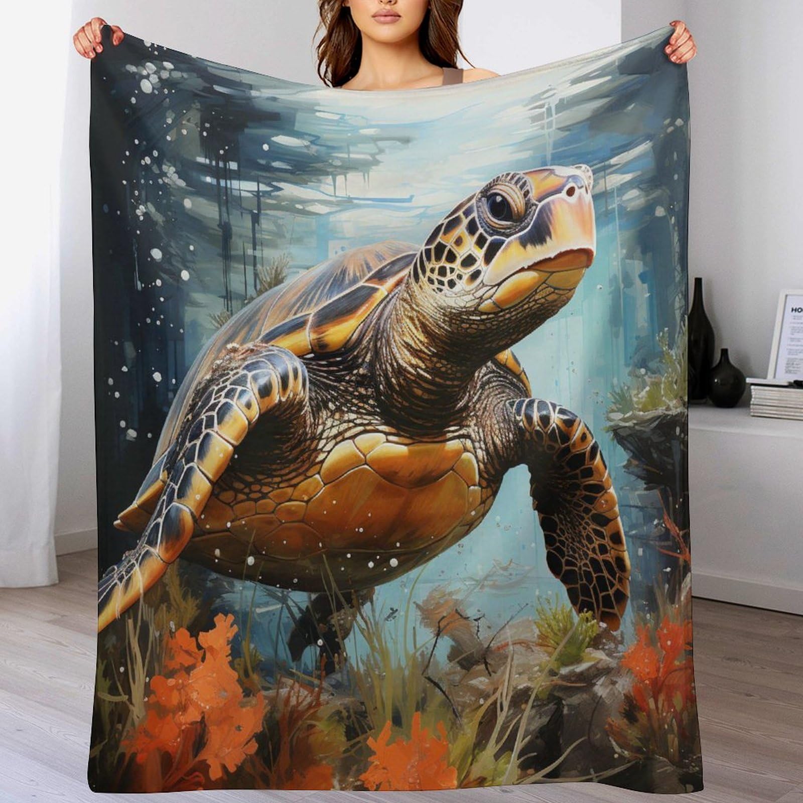 Couverture de balcon et camping design tortue pour vos soirées de détente