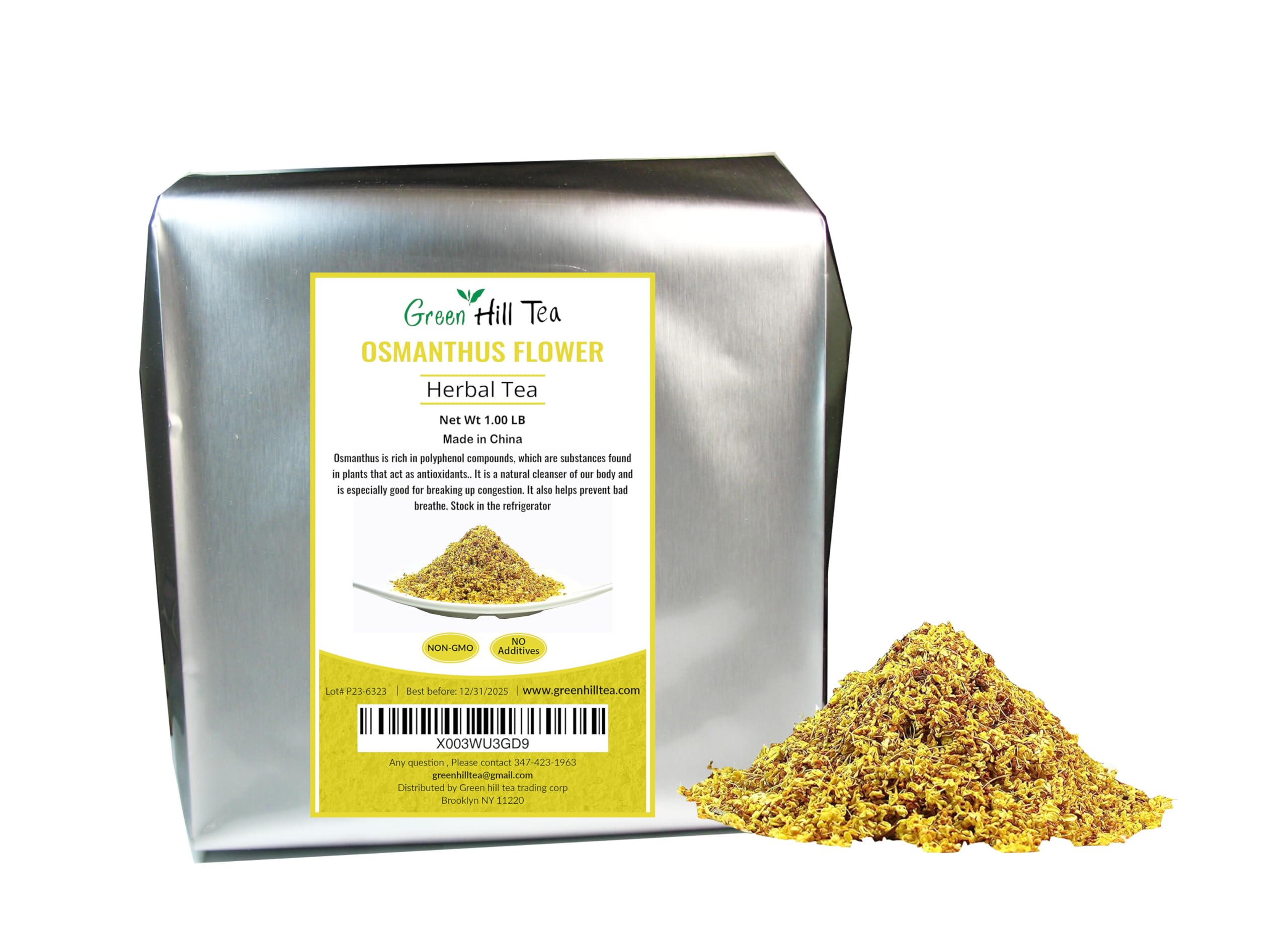 Greenhilltea Dried Osmanthus Flowers – Leaf Tea, 16 oz