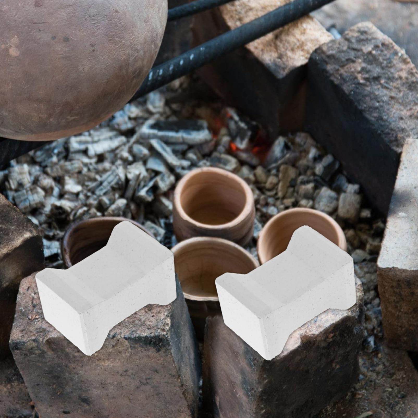 ERINGOGO 2Pcs Pottery Firing Tool Kiln Posts Durable Carbide Pillar Supports for Kiln Shed Boards Accessory for Pottery Enthusiasts