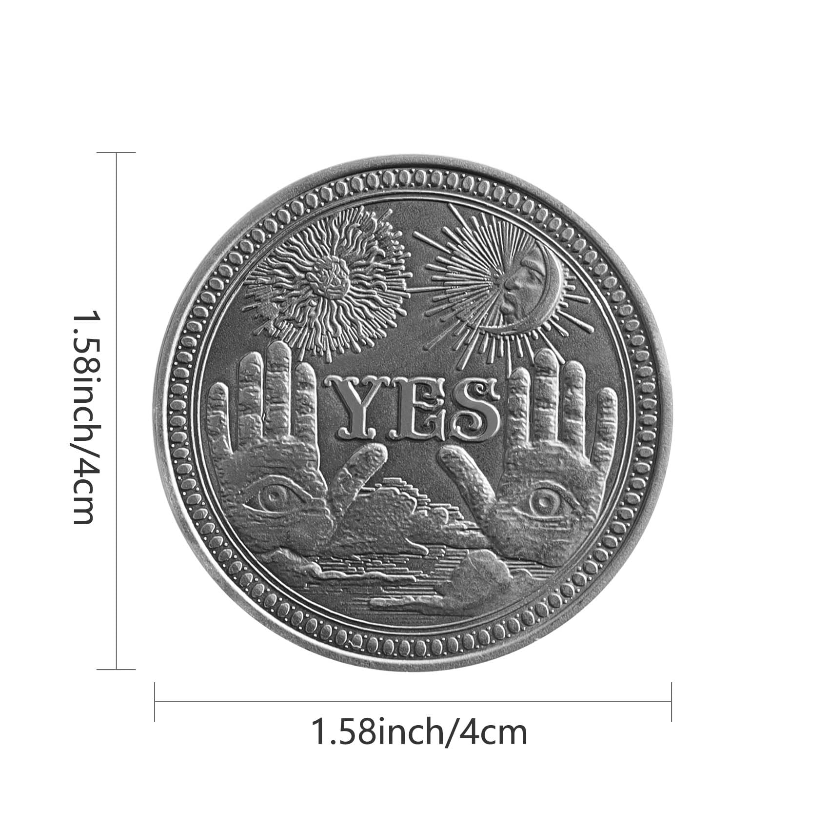 Paquete de 20 monedas de desafío Sí No