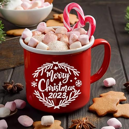 Miniatura 3 de 20 plantillas navideñas para pintar sobre madera, 3 x 3 pulgadas, pequeñas plantillas reutilizables de Feliz Navidad, plantillas redondas para