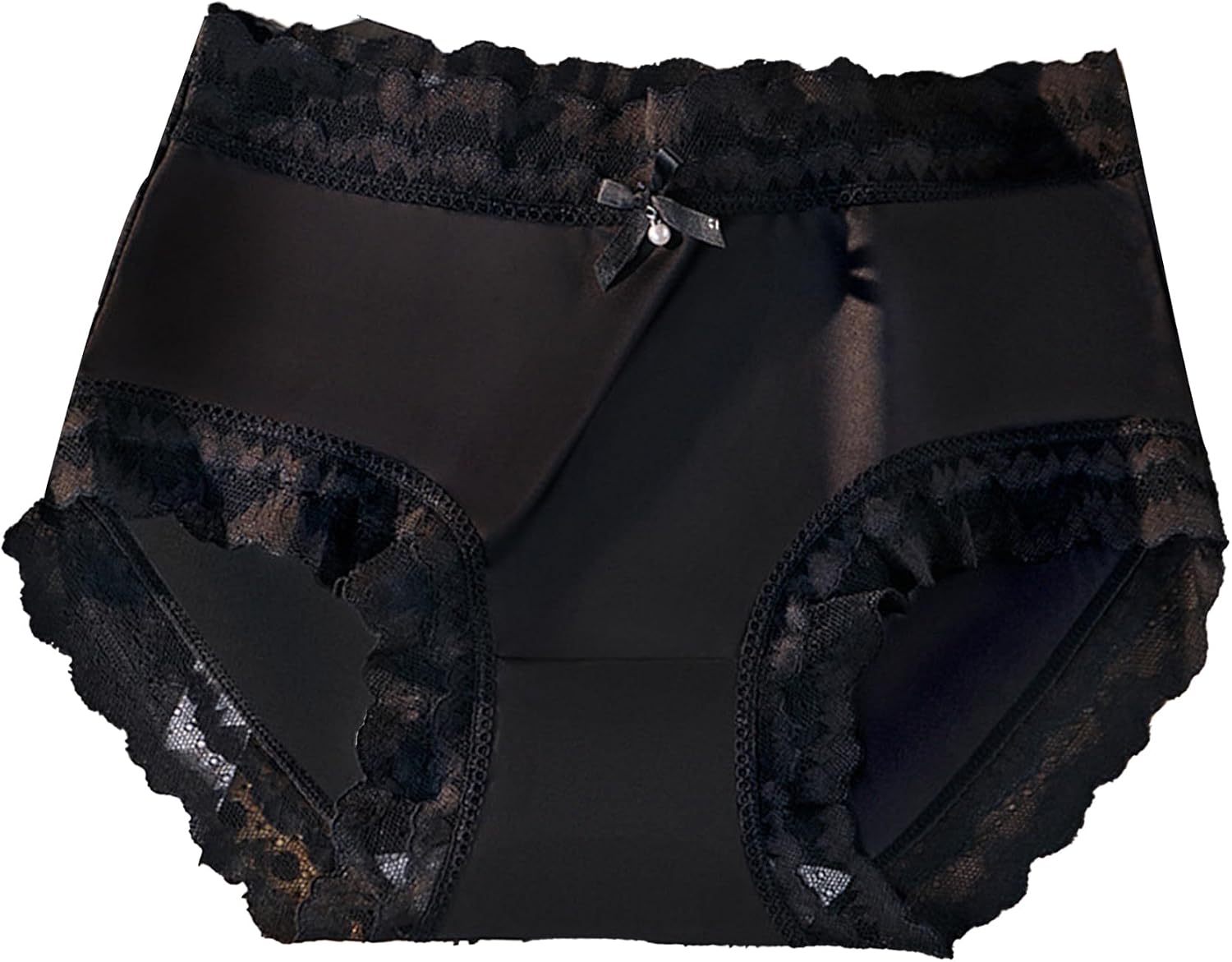 DGHM-JLMY Ladies Sexy Underwear Lace Trim Leopard Print Ice Silk Seamless Thin Comfortable Underpant Leopard Print Soft Brief