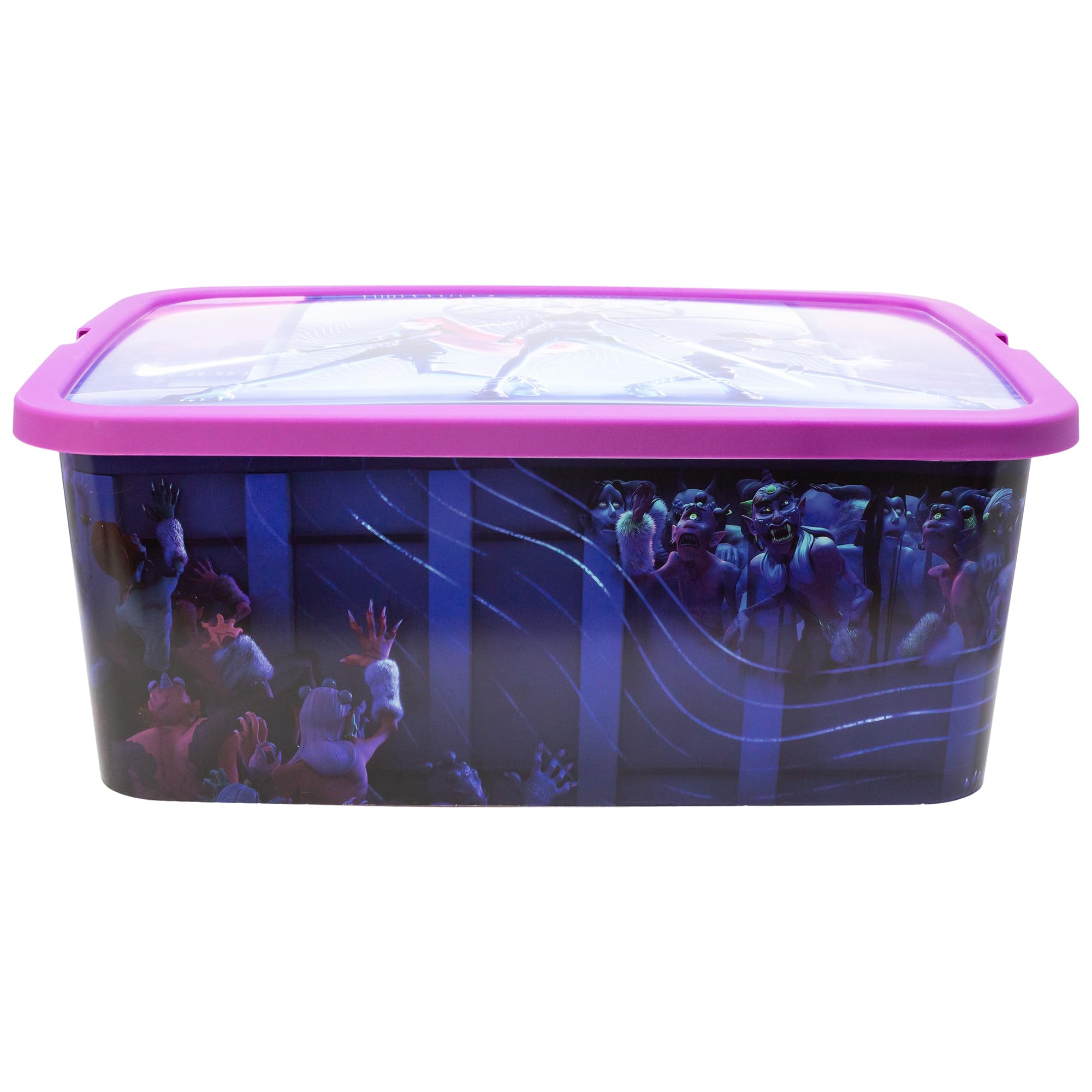 Stor Purple Kpop Demon Hunters Storage Click Box Toy Organiser Toy Box 13 Litres