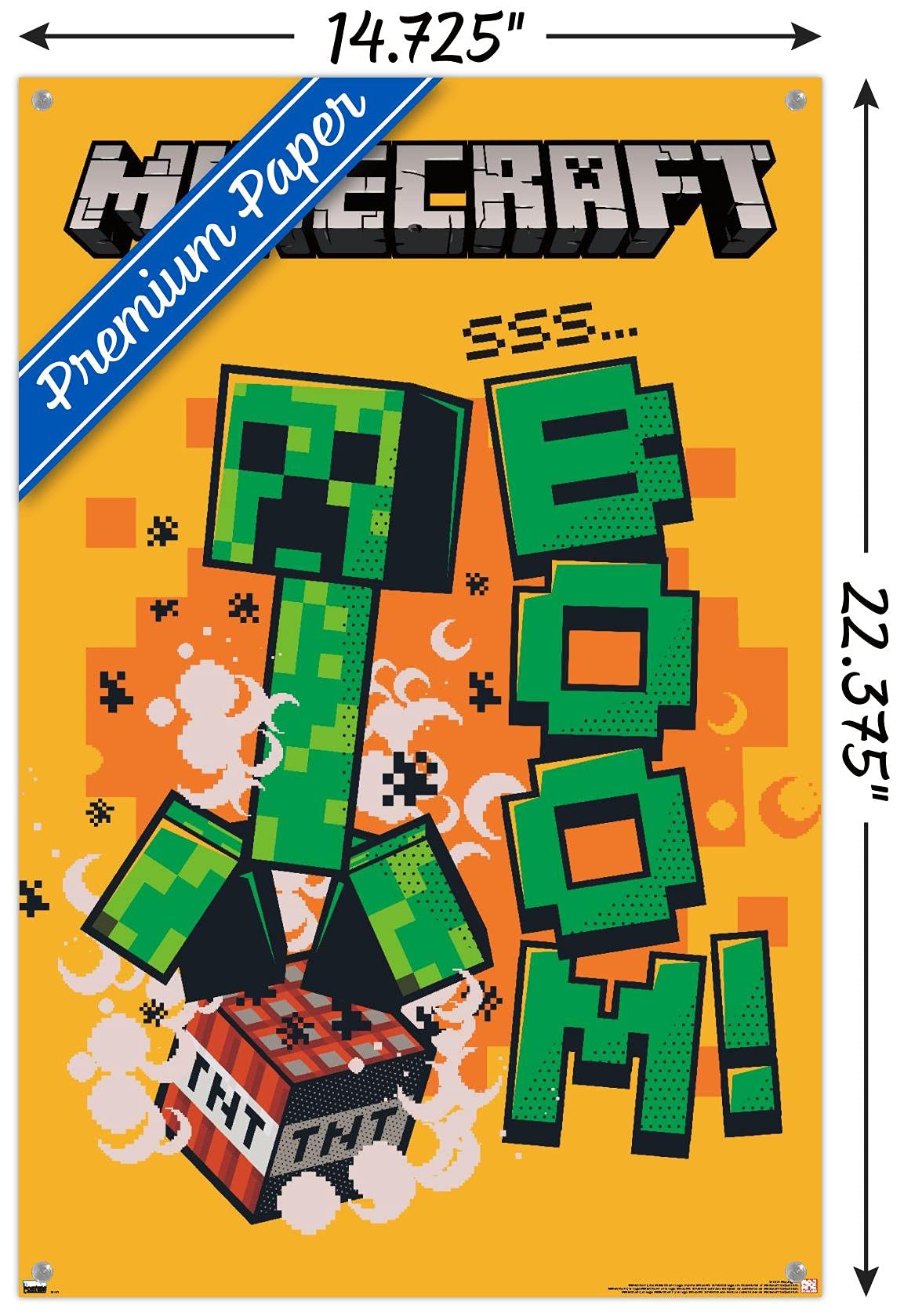 Amazon.com: Trends International Minecraft - Creeper Boom Wall