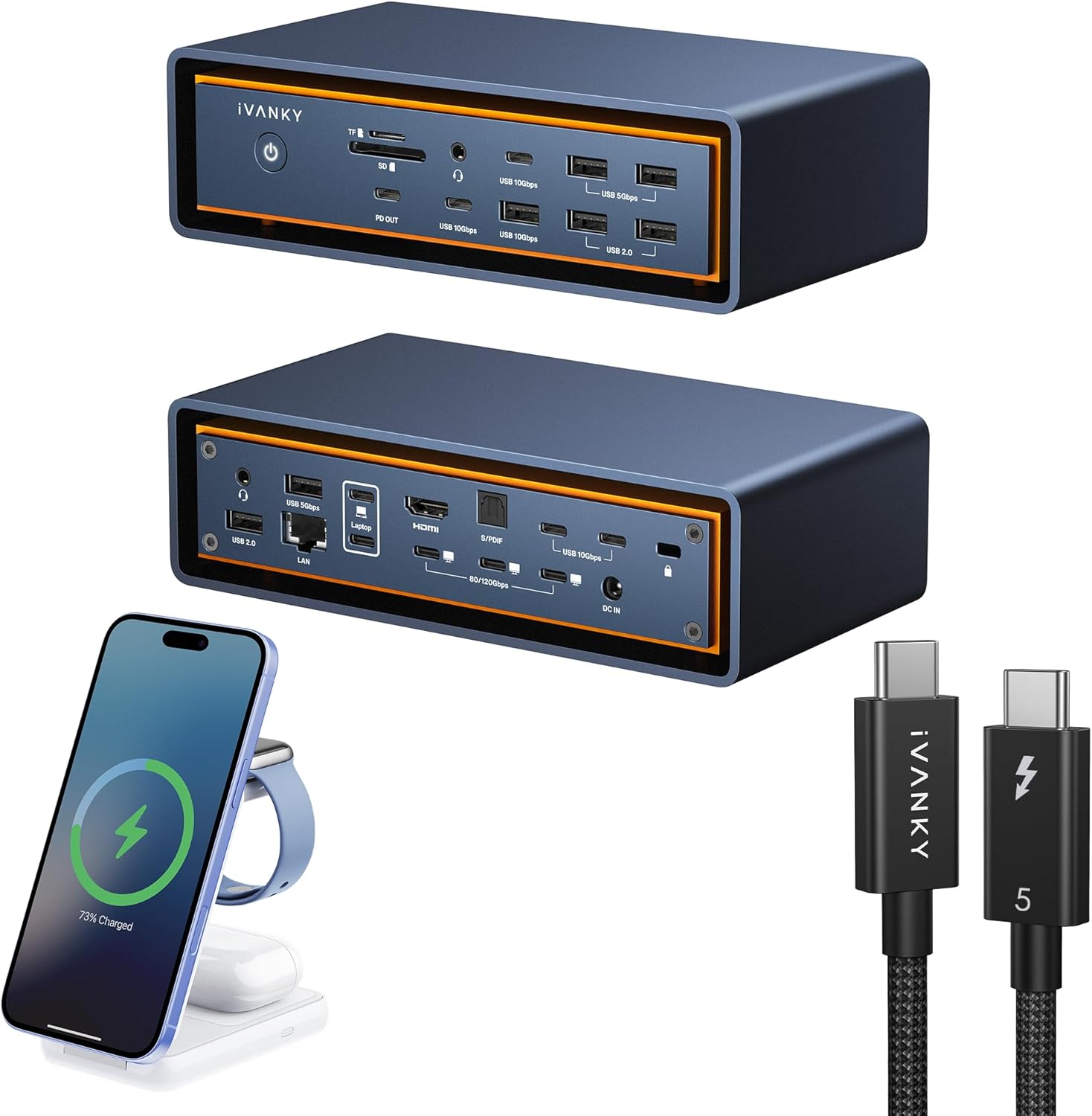 iVANKY FusionDock Max 2 con Estación de Carga y Cable Thunderbolt 5