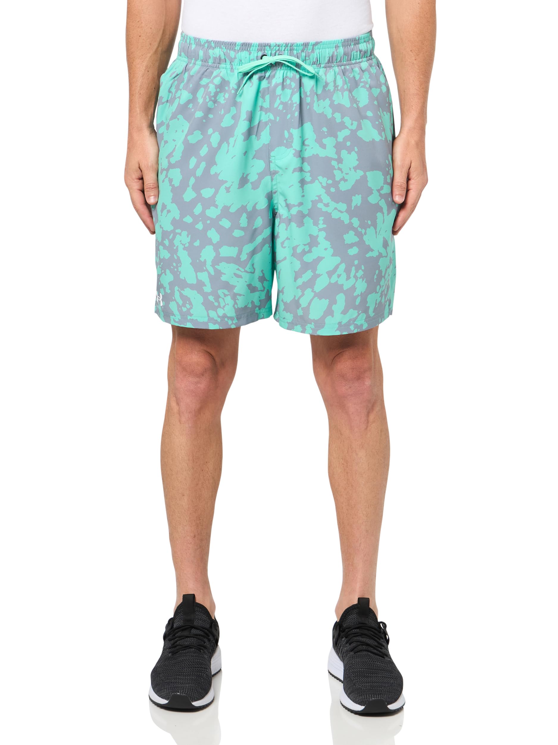 Under Armour Men's Compression Lined Volley, Swim Trunks, Shorts with Drawstring Closure & Elastic Waistband, Prism Green, Small