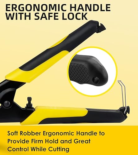 Miniatura 4 de DOWELL Cortador de pernos de 8 pulgadas, mini cortador de pernos pequeño para alambre con agarre de goma suave, hoja de acero al molibdeno cromado