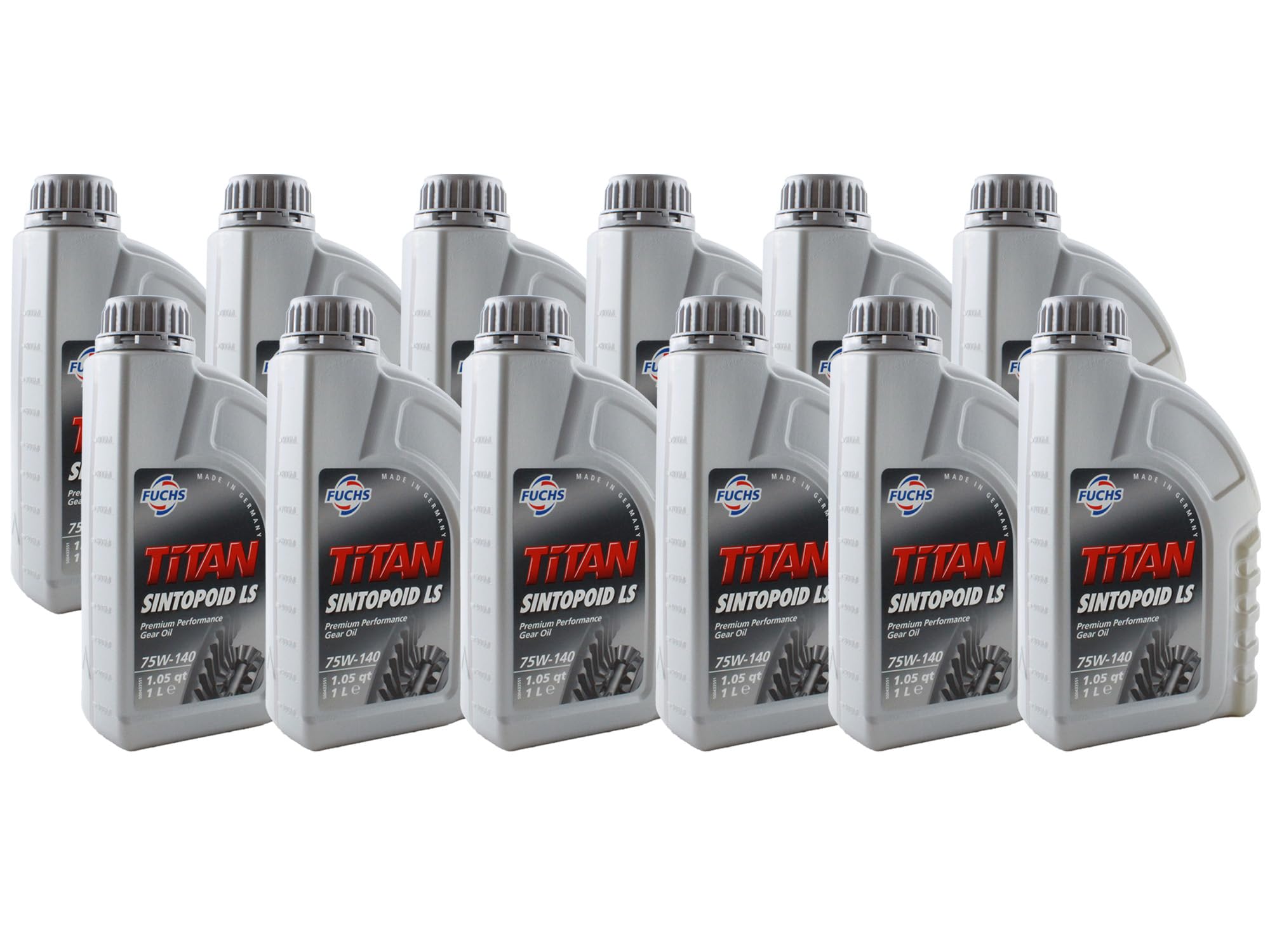 Fuchs 12 Liter TITAN SINTOPOID LS SAE 75W-140 Gear Oil (12 x 1L)