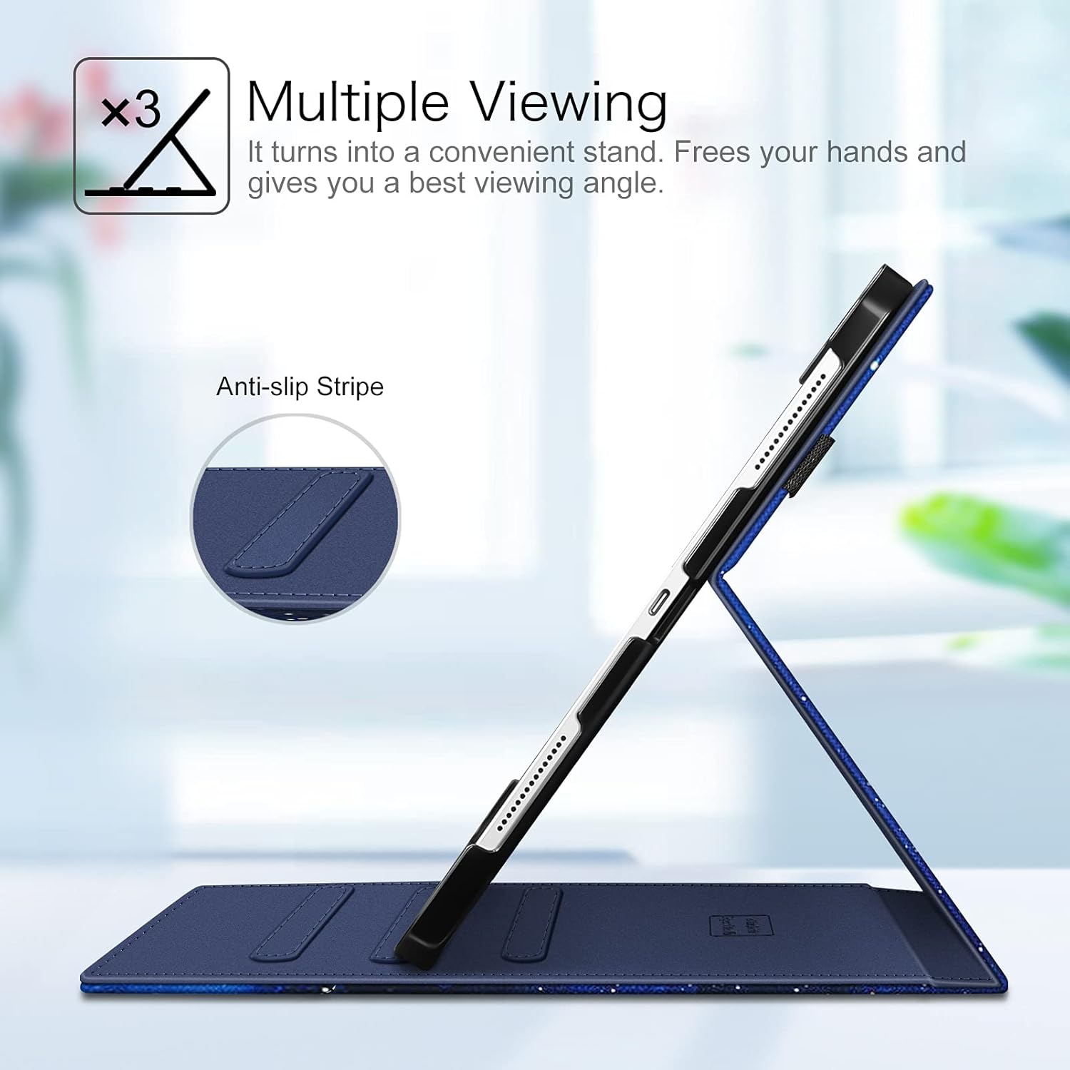 Fintie Folio Case for iPad Pro 12.9" 6th Generation 2022, Multi-Angle Smart Stand Cover w/Pencil Holder & Pocket, Also Fit iPad Pro 12.9 2021 5th & 2020 4th & 2018 3rd Gen, Starry Sky