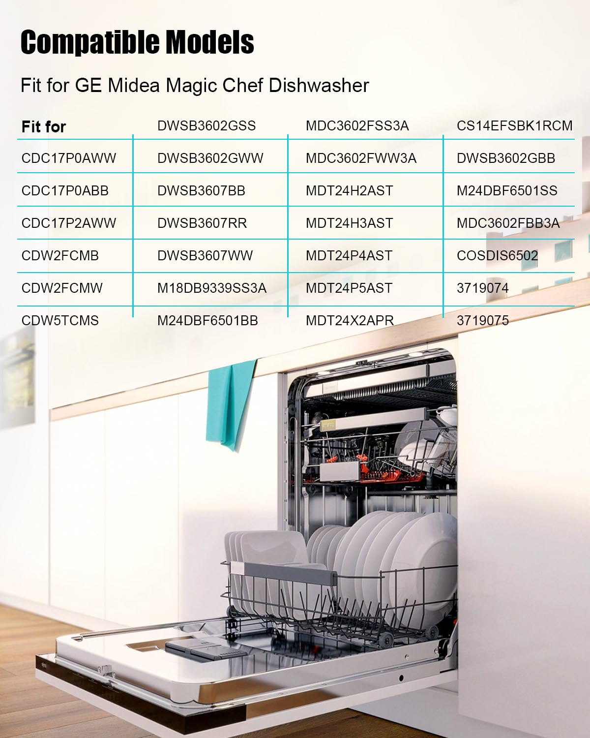 Bomba de drenaje de lavaplatos mejorada 2718B WG04F10194 11001011000221 apto para GE Midea Magic Chef, 120 V 60 Hz 0.7A