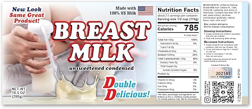 NOVELTY FUNNY - Etiquetas para latas de sopa de leche materna, regalo de broma o broma, decoraciones de fiesta, suministros y recuerdos, cumpleaños,