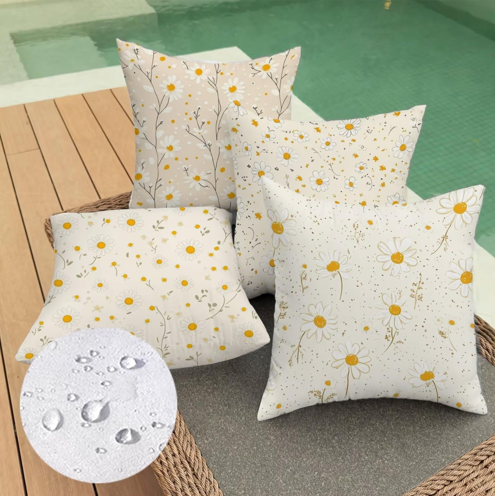 Fundas de Cojines Beige Juego de 4 Terciopelo 45x45cm GJ-102
