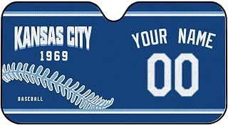 Kansas Car Windshield Sun Shade Custom Any Name and Number for Men Women Gifts