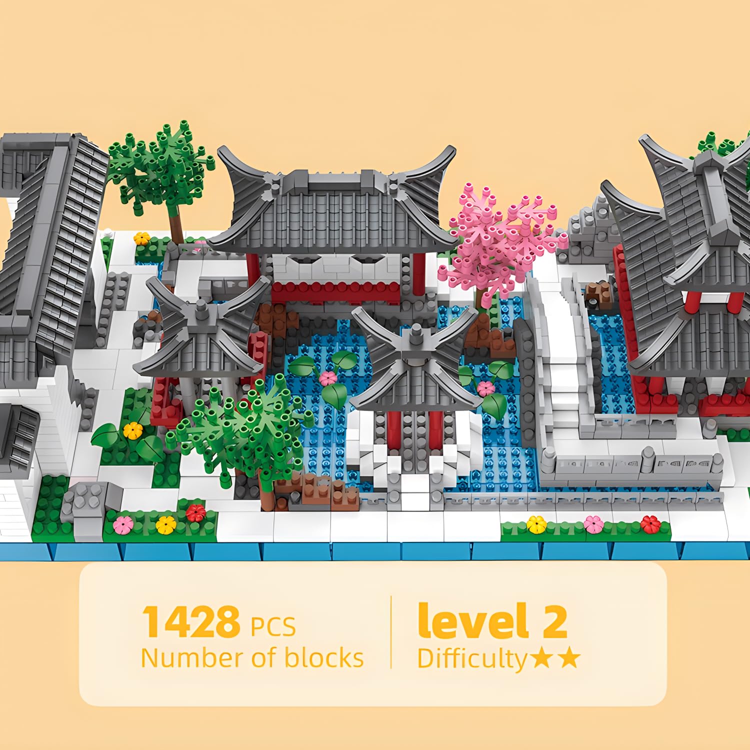 Blocs De Construction 5650 Pièces - Modèle Architecture Chinoise Suzhou Garden Pour Adultes Et Enfants