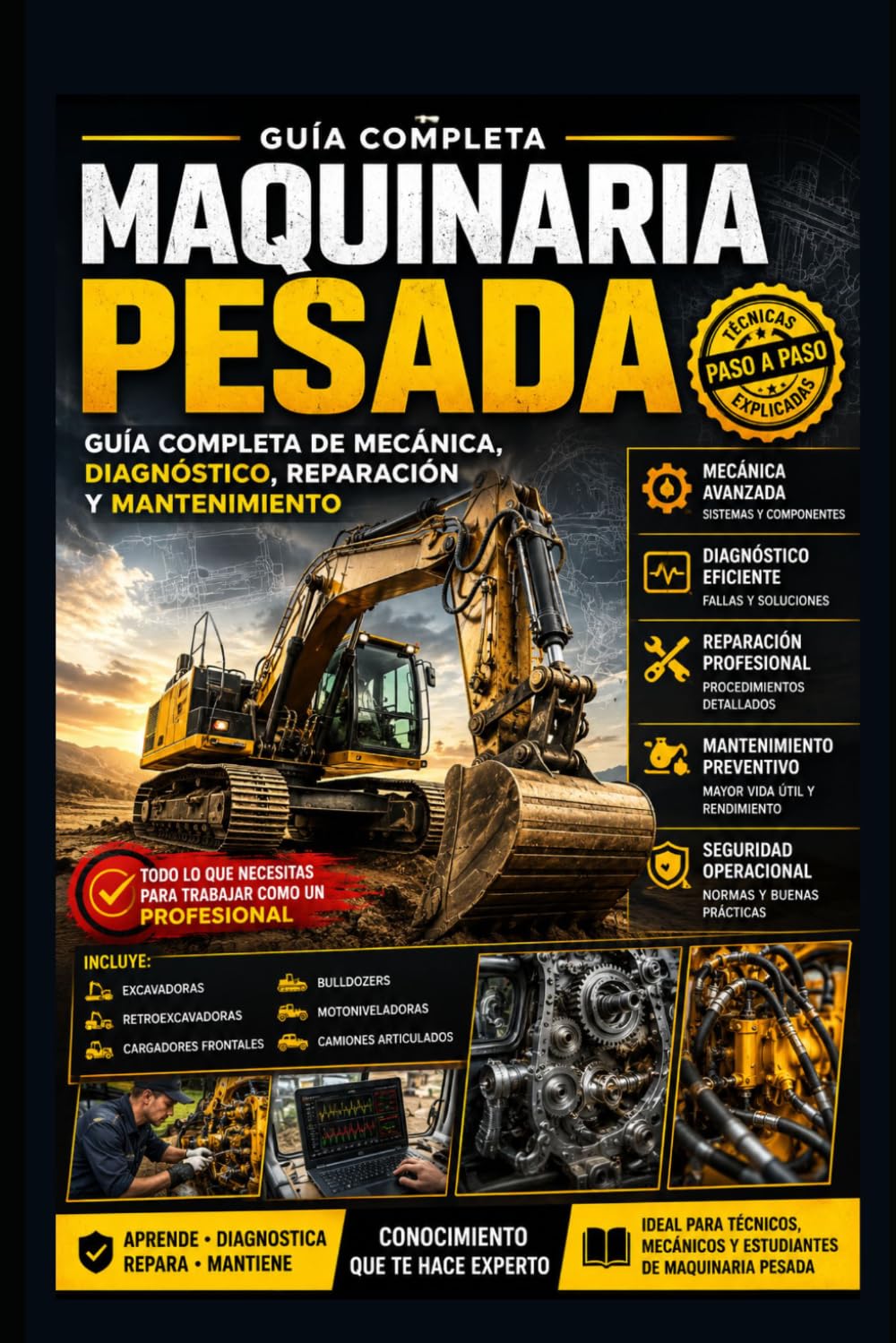 Maquinaria Pesada: Guía Completa de Mecánica, Diagnóstico, Reparación y Mantenimiento